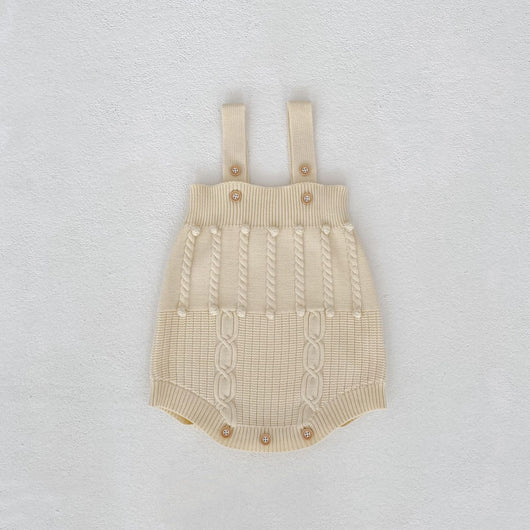 Conjunto de Dos Piezas: Enterizo Tejido con Bolas de Burbujas y Abrigo para Bebé Niña - Image 8