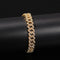 Pulsera Hip-hop Chapada en Oro con Diamantes de Aleación
