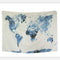 Tapiz Mapa Azul - Tela Decorativa para Pared