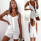 Jumpsuit Enterizo de Color Liso con Chaleco