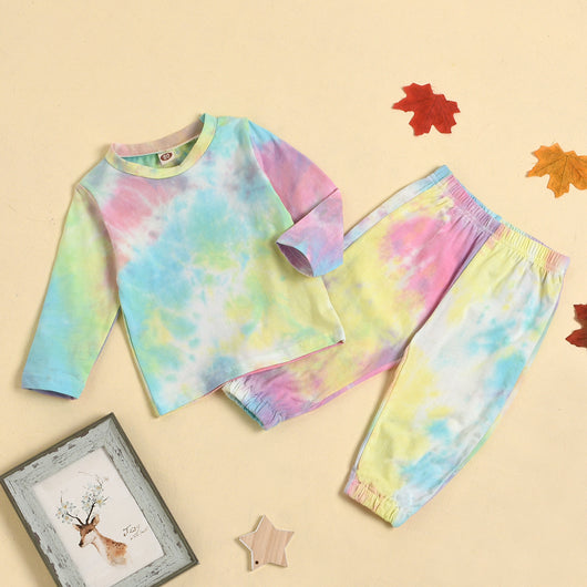 Conjunto de Dos Piezas Tie-Dye Manga Larga Primavera-Otoño - Image 7