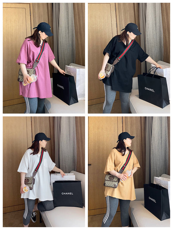 Blusa Escote V Manga Corta Largo Medio