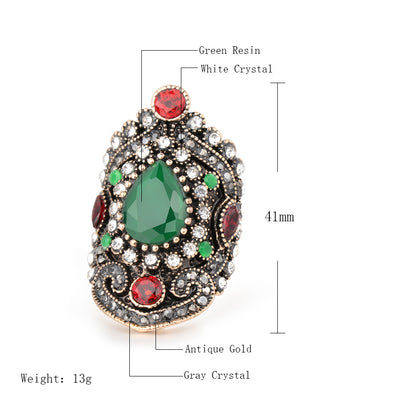 Anillo Vintage Diamante Azul Cristal - Image 6