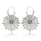 Hollow spider web earrings Plateado