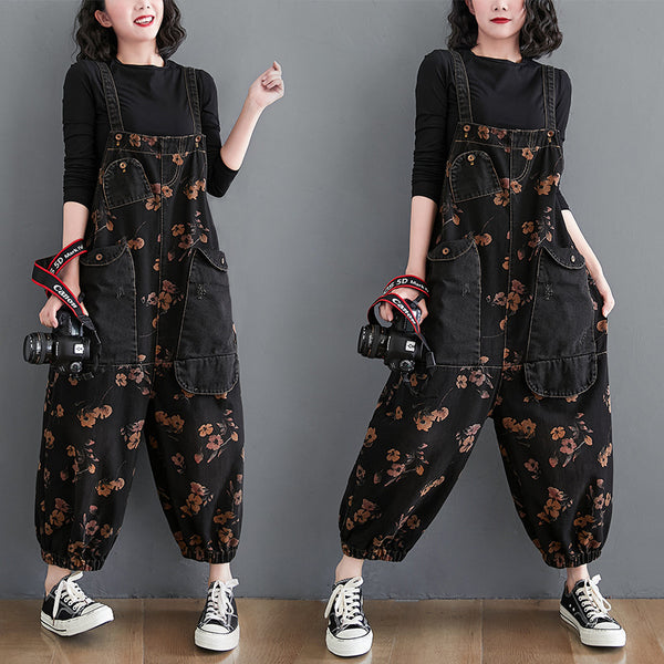 Jumpsuit Retro Ancho de Pierna para Mujer - Corte Holgado y Elegante