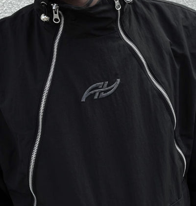 Chaqueta Shell con Cuello Alto y Doble Cierre - Image 6