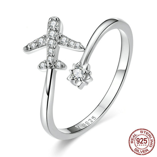 Anillo de Plata con Diseño de Avión - Joya Minimalista para Mujer - Image 5