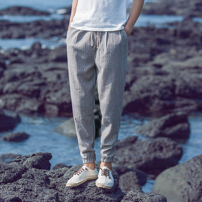 Pantalones Cortos de Lino Plisados para Hombre - Cómodos y Versátiles - Image 3