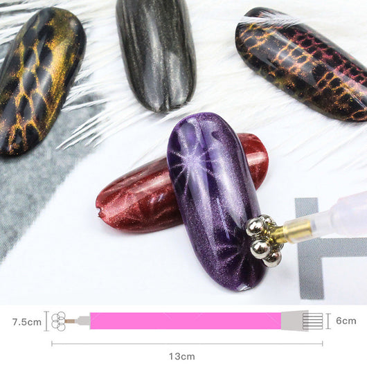 Bolígrafo Magnético Doble Punta con Diseño de Flor de Cerezo para Nail Art - Image 3