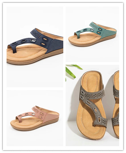 Zapatos Casuales Planos para Mujer con Costura de Cuero y Metal - Image 15