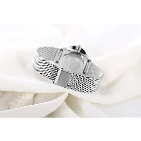Reloj de Pulsera Mujer Minimalista - Malla Acero Inoxidable, Ultradelgado y Resistente al Agua