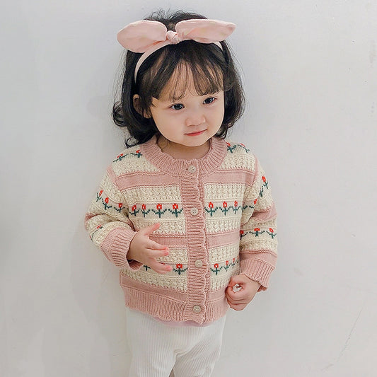 Chaqueta Tejida para Bebé Niña