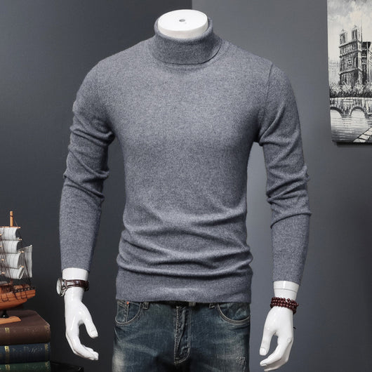 Suéter Cuello Alto Hombre Lana Merino Tejido Cálido - Image 6