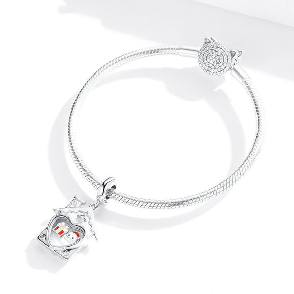 Dije Santa en Plata 925 Esterlina