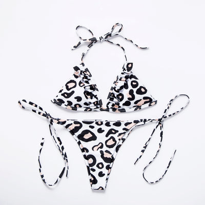 Bikini Estampado Leopardo con Volantes - Diseño Europeo y Americano - Image 4