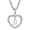 26-letter zircon heart necklace26-letter zircon heart necklace Plateado D