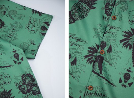 Camisa Suelta Hombre Estampado Esmaltado Abstracto Vintage - Image 3