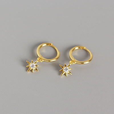 Aretes de Plata Esterlina con Estrella de Anís Minimalista - Image 4