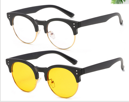 Gafas de Espejo Plano Unisex con Marco Retro Efecto Madera - Image 2
