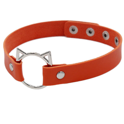 Collar de Cuero Punk Soft Girl con Cadena de Clavícula y Red - Image 14