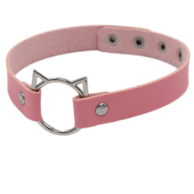 Collar de Cuero Punk Soft Girl con Cadena de Clavícula y Red - Image 20