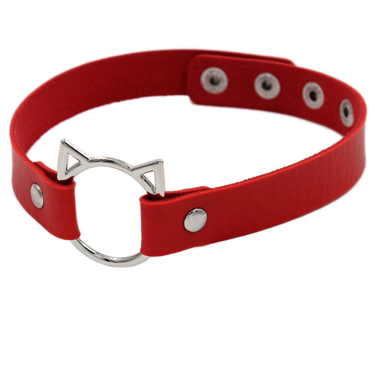 Collar de Cuero Punk Soft Girl con Cadena de Clavícula y Red - Image 16