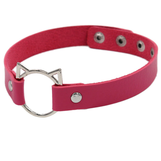 Collar de Cuero Punk Soft Girl con Cadena de Clavícula y Red - Image 23