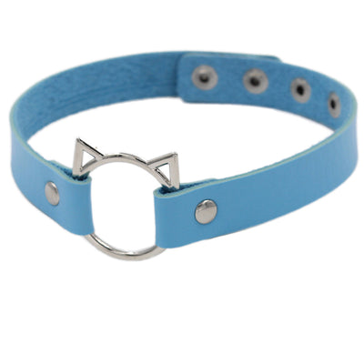 Collar de Cuero Punk Soft Girl con Cadena de Clavícula y Red - Image 21