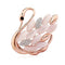 Pin Opal Swan Brooch Women Suit Cardigan Corsage Badge Rosado B