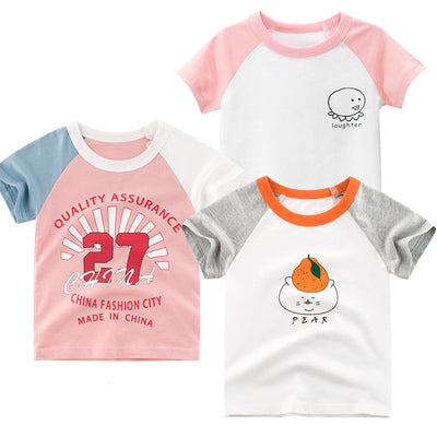 Camiseta de Verano para Niñas - Diseño Coreano Moderno 27home