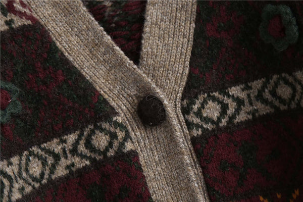 Cardigan Entallado de Punto Fino para Mujer - Cuello en V, Manga Larga, Abrigo Cálido Europeo