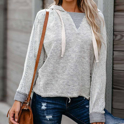 Sudadera con Capucha y Cordón Decorativo Estilo Europeo y Americano - Image 10