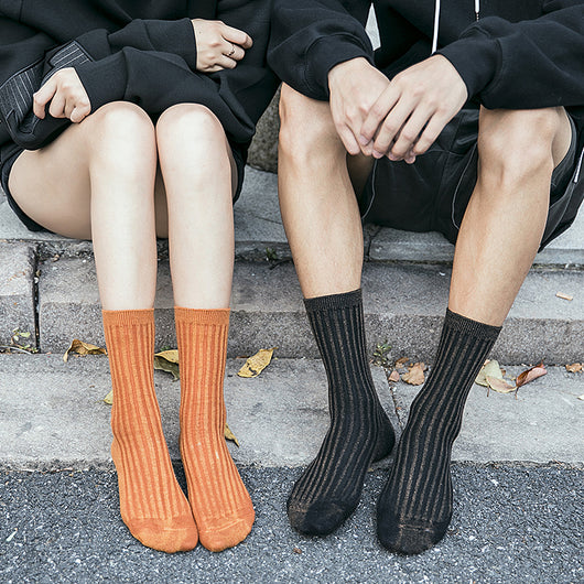 Calcetines de Algodón Tubo Alto Efecto Desgastado - Estilo Urbano Unisex - Image 14