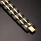 Pulsera Trendy Acero Inoxidable Bicolor Oro y Negro