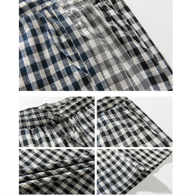 Pantalones Holgados de Algodón y Lino a Cuadros, Estilo Asiático Talla Grande - Image 13