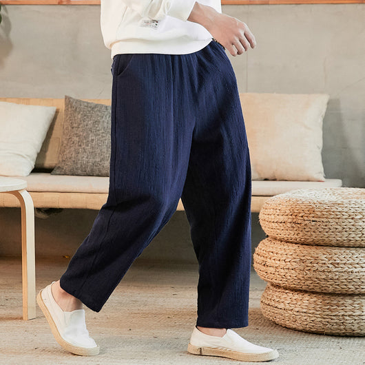 Pantalones de Lino Rectos Talla Holgada para Joven - Image 3