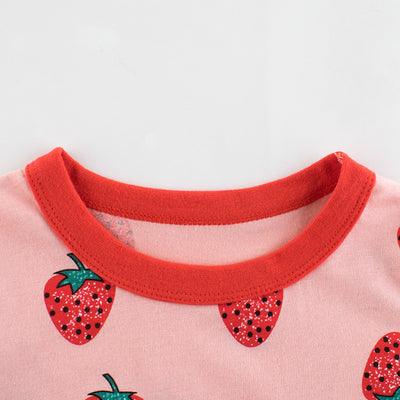 Playera Estampado Fresa para Niña - Manga Corta Verano - Image 6