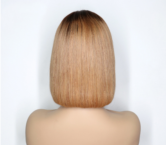 Peluca Bob Corto Ombré T4B 27 Encaje Frontal Cabello Humano