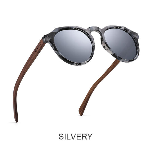 Gafas de Sol Polarizadas Redondas con Armazón de Bambú - Image 11