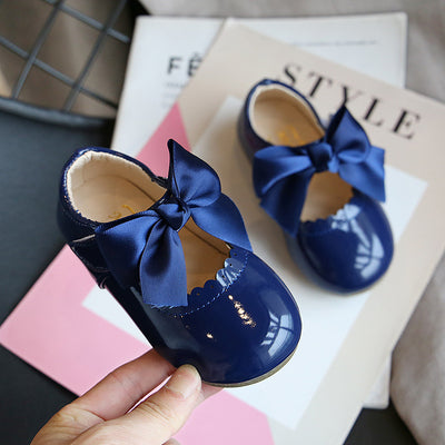 Zapatos Princesa de Cuero para Bebé Niña con Moño Elegante - Image 5