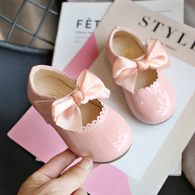 Zapatos Princesa de Cuero para Bebé Niña con Moño Elegante - Image 3