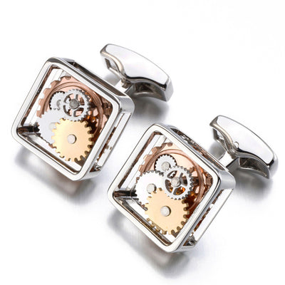 Botones de Movimiento con Engranajes Cuadrados para Hombre - Image 16