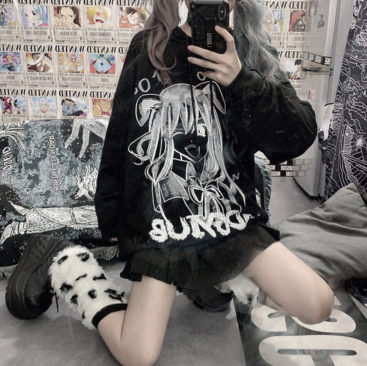 Sudadera Hoodie Felpa Original Pattern Dark Beautiful Girl - Image 8
