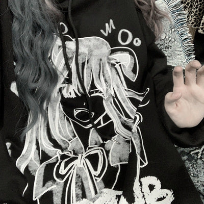 Sudadera Hoodie Felpa Original Pattern Dark Beautiful Girl