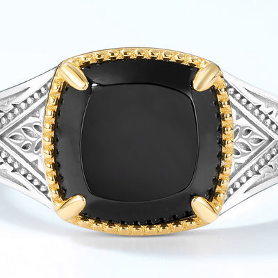 Anillo de Ágata Negra Vintage Lujo - Diseño Clásico Atemporal - Image 10