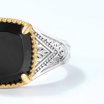 Anillo de Ágata Negra Vintage Lujo - Diseño Clásico Atemporal - Image 7