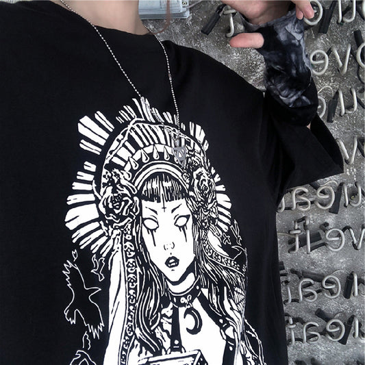 Camiseta Diablo Suelta de Manga Corta Unisex - Image 2