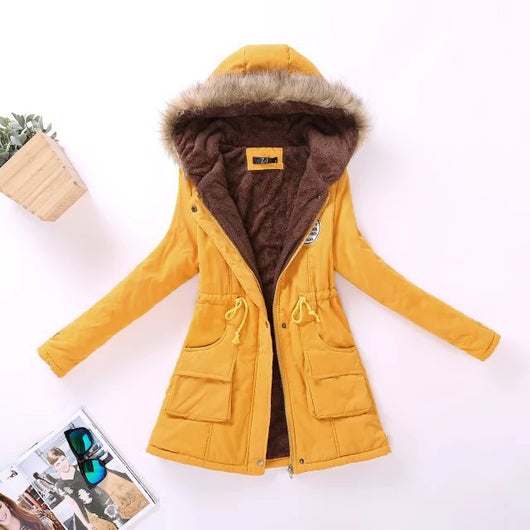 Chaqueta Acolchada Talla Grande Otoño-Invierno con Capucha - Image 4