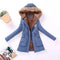 Chaqueta Acolchada Talla Grande Otoño-Invierno con Capucha