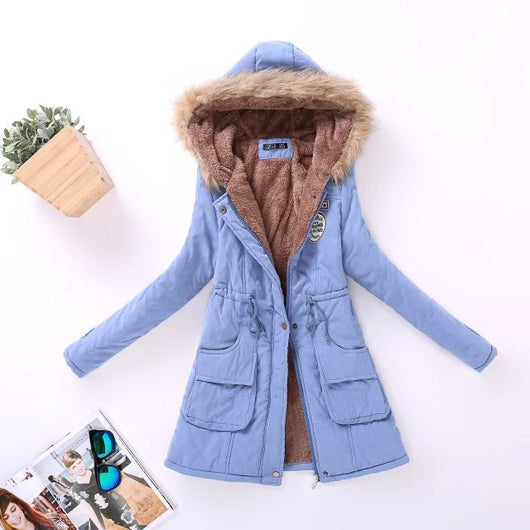 Chaqueta Acolchada Talla Grande Otoño-Invierno con Capucha - Image 37